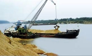 Незаконная добыча песка в Омске