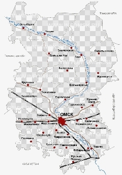Карта Омской области