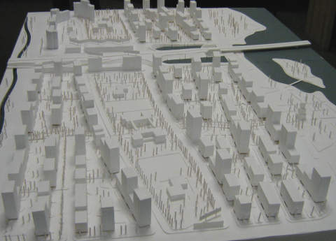 Новый и прежний проекты застройки