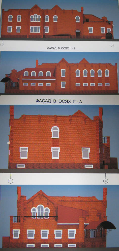 Проект кафе в разных ракурсах