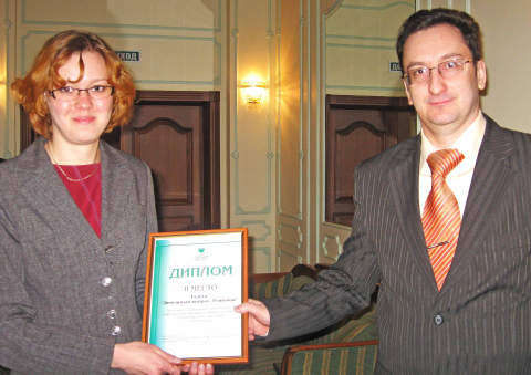 Главный редактор ДВР Е.Карасева и зам.управляющего ОО СБР О.Брыкин