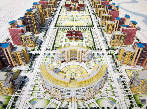 Эскиз квартала на Левобережье Омска 2009 год