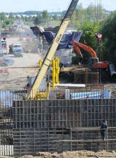 Строительство путепровода на 21 Амурской