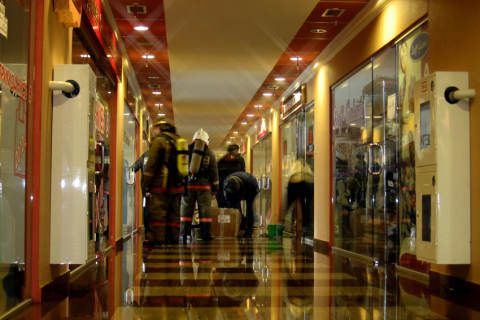 Пожар в ТК "Флагман"