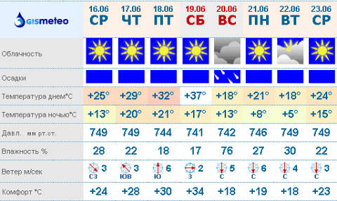 (С) gismeteo.ru