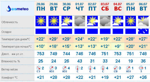 (С) gismeteo.ru
