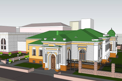 цветовое решение фасадов особняка купца Батюшкина