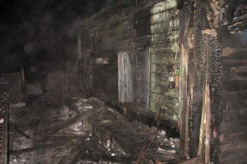 Пожар в Кормиловском районе 9 января