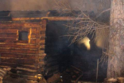 пожар на улице Успенского в Омске