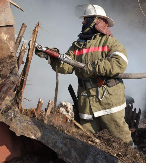 Пожар в селе Розенталь Калачинского района