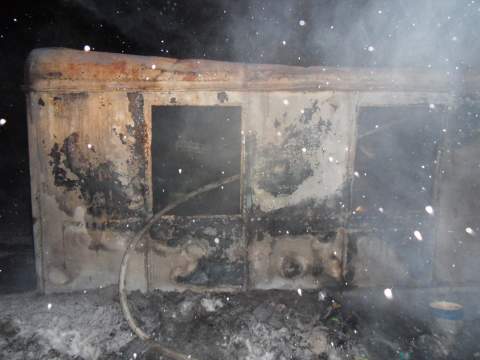 Пожар в поселке Магистральный Омского района 