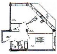 Проект 2х-комнатной квартиры