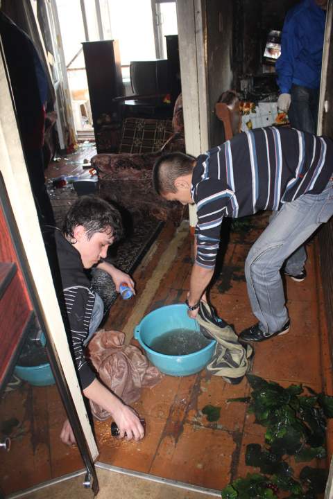 Пожар в Омске по улице Мира, 34 Б