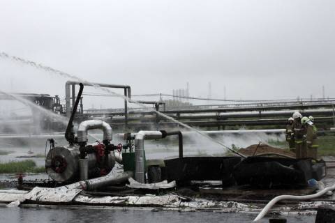 Пожар в "Газпромнефть-СМ"