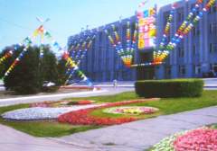 Праздничное украшение Омска