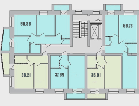 Планировка квартир в доме на улице Энергетиков, 63/1 в Омске