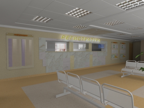 Проект отделки холла 6 корпуса КПБ им. Солодникова в Омске