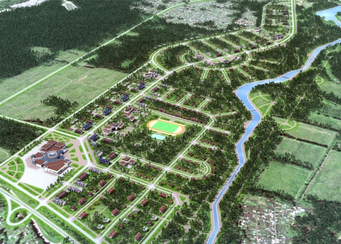 Эскиз застройки территории в Новосибирской области