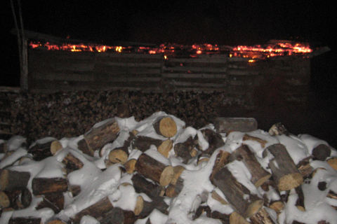 Пожар в селе Пушкино