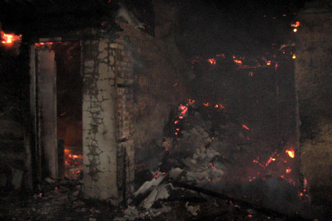 Пожар в селе Пушкино