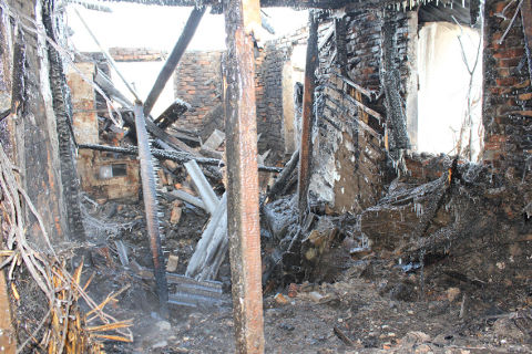 Пожар в Евгащено Большереченского района