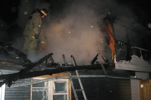 Пожар в садоводстве "Крона"