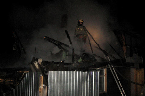 Пожар в садоводстве "Крона"