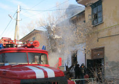 Пожар в переулке Комбинатский