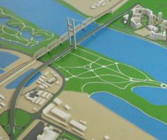 Макет автодорожного моста через Иртыш