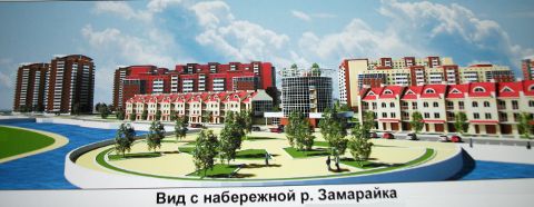 Эскиз застрйоки жилого квартала на Левобережье Омска