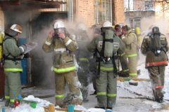 Пожар по ул. Магистральная, 49 в Омске