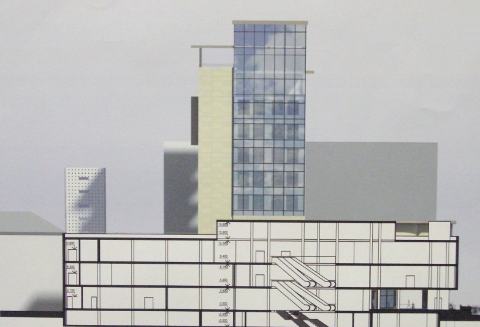 Разрез проектируемого здания