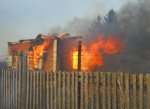 Пожары в Омске