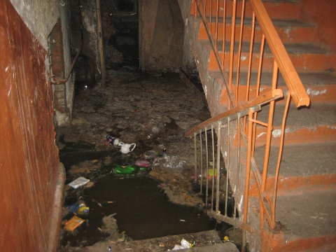 Подтопление в здании по адресу ул.Круговая, 6В