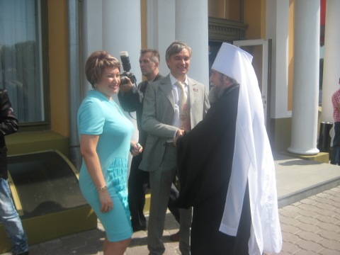 Митрополит Омский и Тарский Владимир и Татьяна Вижевитова