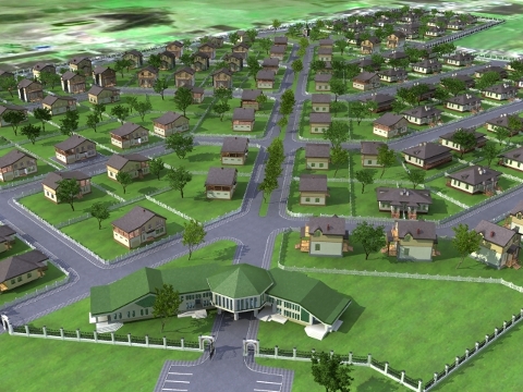 Общий вид на поселок "Новая Ребровка" (проект)