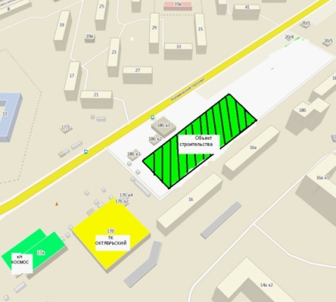 План застройки земельного участка по проспекту Космический в Омске