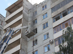 Пожар на Красном пути в Омске