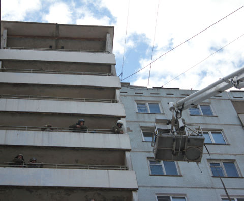 Пожар на Красном пути в Омске