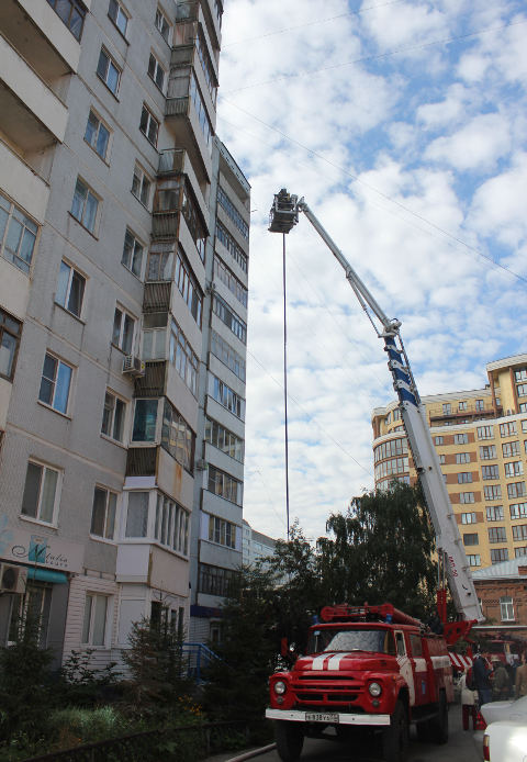 Пожар на Красном пути в Омске