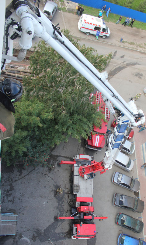 Пожар на Красном пути в Омске