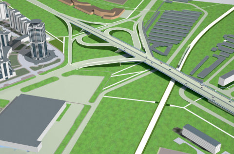 Реконструкция магистрали по 21-й Амурской в Омске (С) ТПИ "Омскгражданпроект"