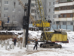 Стройплощадка детсада на ул. Дианова в Омске