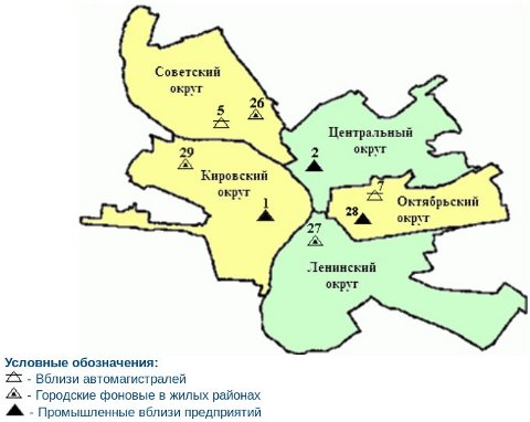 Карта загрязнения Омска Карта загрязнения Омска