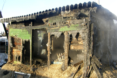 Пожар по ул. 20-я Северная в Омске Пожар по ул. 20-я Северная в Омске